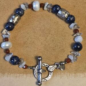 RARE Silpada Sterling Silver & Sodalite Bracelet